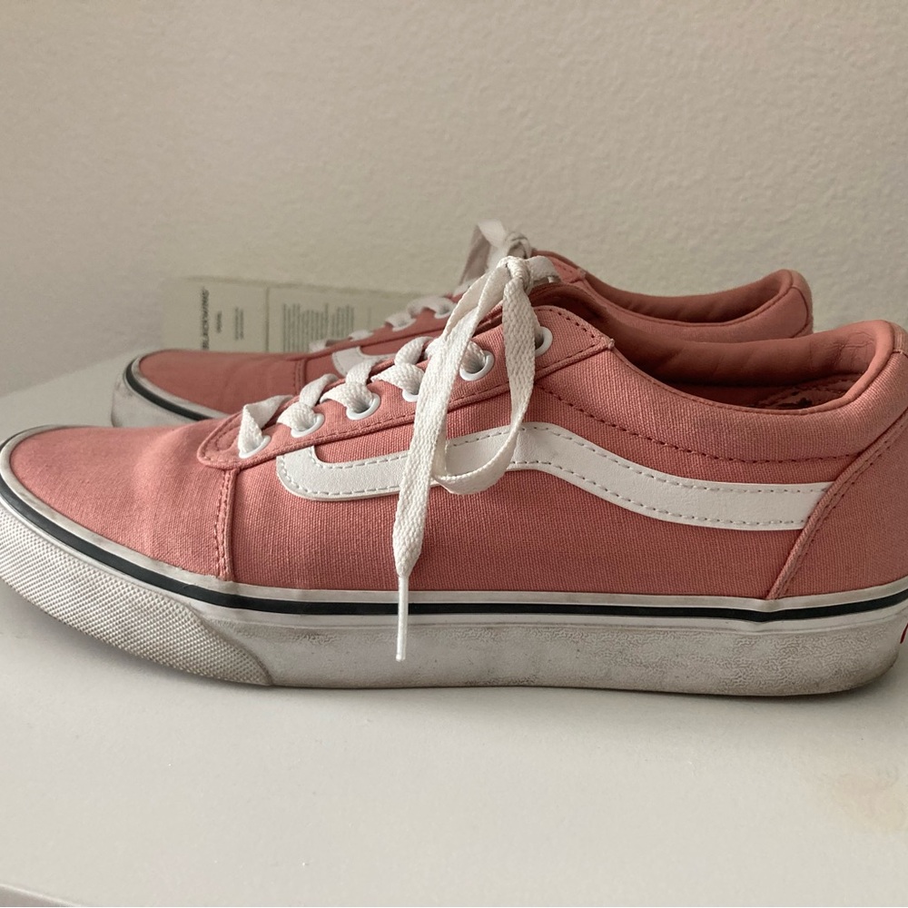 Vans Mauve and White Women's Sneakers